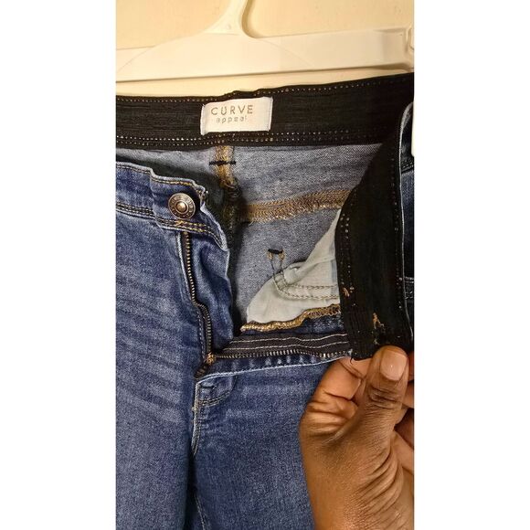 Curve Appeal Women's Jeans Size 10/30 Dark Wash Slim Fit Stretch Mid Rise Denim - Picture 4 of 9